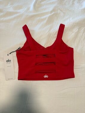 ALO Yoga Scarlet Fortify Bra Tank with Strappy Back